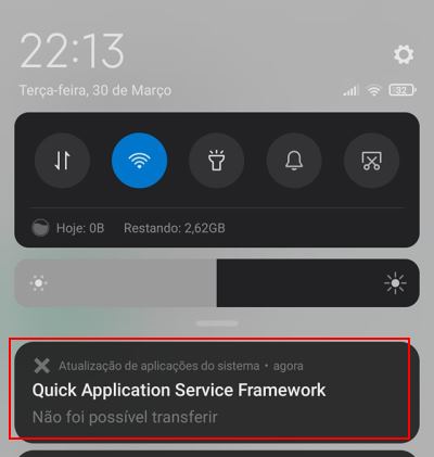 Quick Application Service FrameWork (Não foi possível transferir)