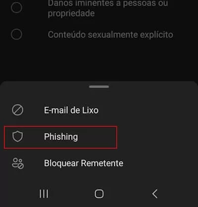 phishing android outlook